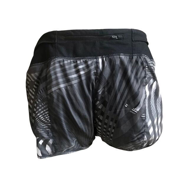 Nike Running Black Gray Shorts with Liner and Back Zipped Pocket Women’s Size M - Picture 2 of 7